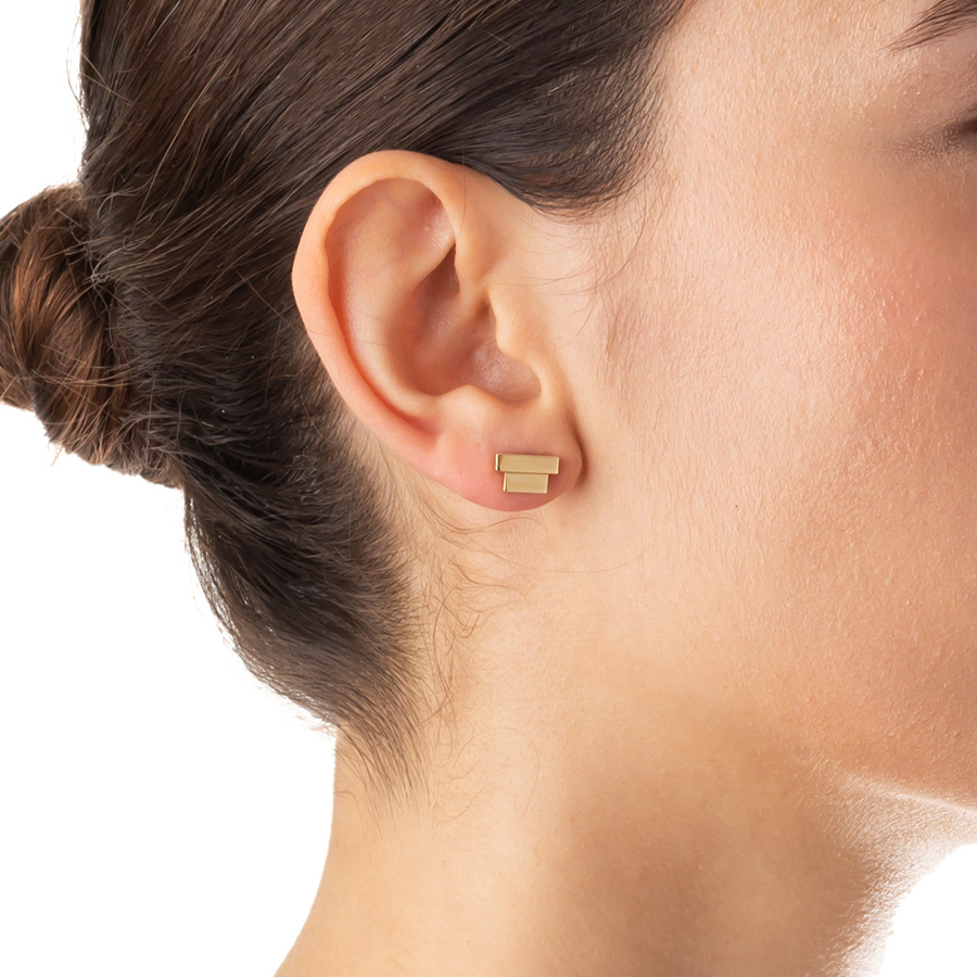 Little recktangle Küpe